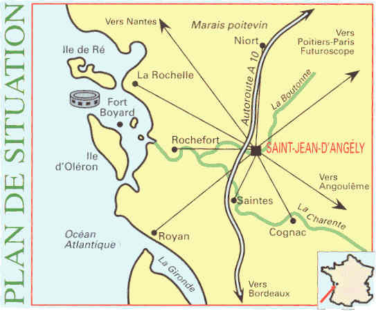 St Jean d'Angély : situation