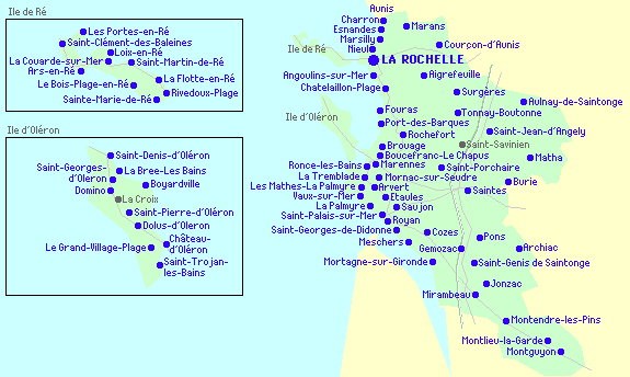 Carte de la Charente-Maritime